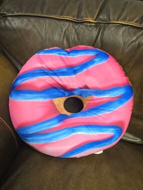 2 Sided Donut Shaped Throw Pillow
